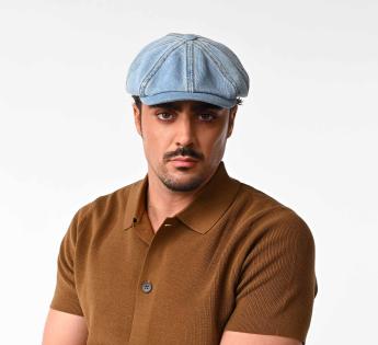 Casquette Stetson denim Hatteras Denim Barista Flat Ca